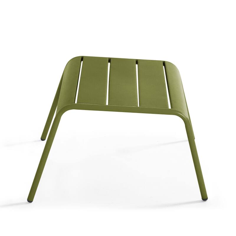 Ensemble fauteuil de terrasse bas et repose-pied en métal (6/7)