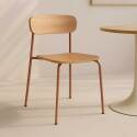 Chaises de restaurant en bois et métal - Lot de 2
