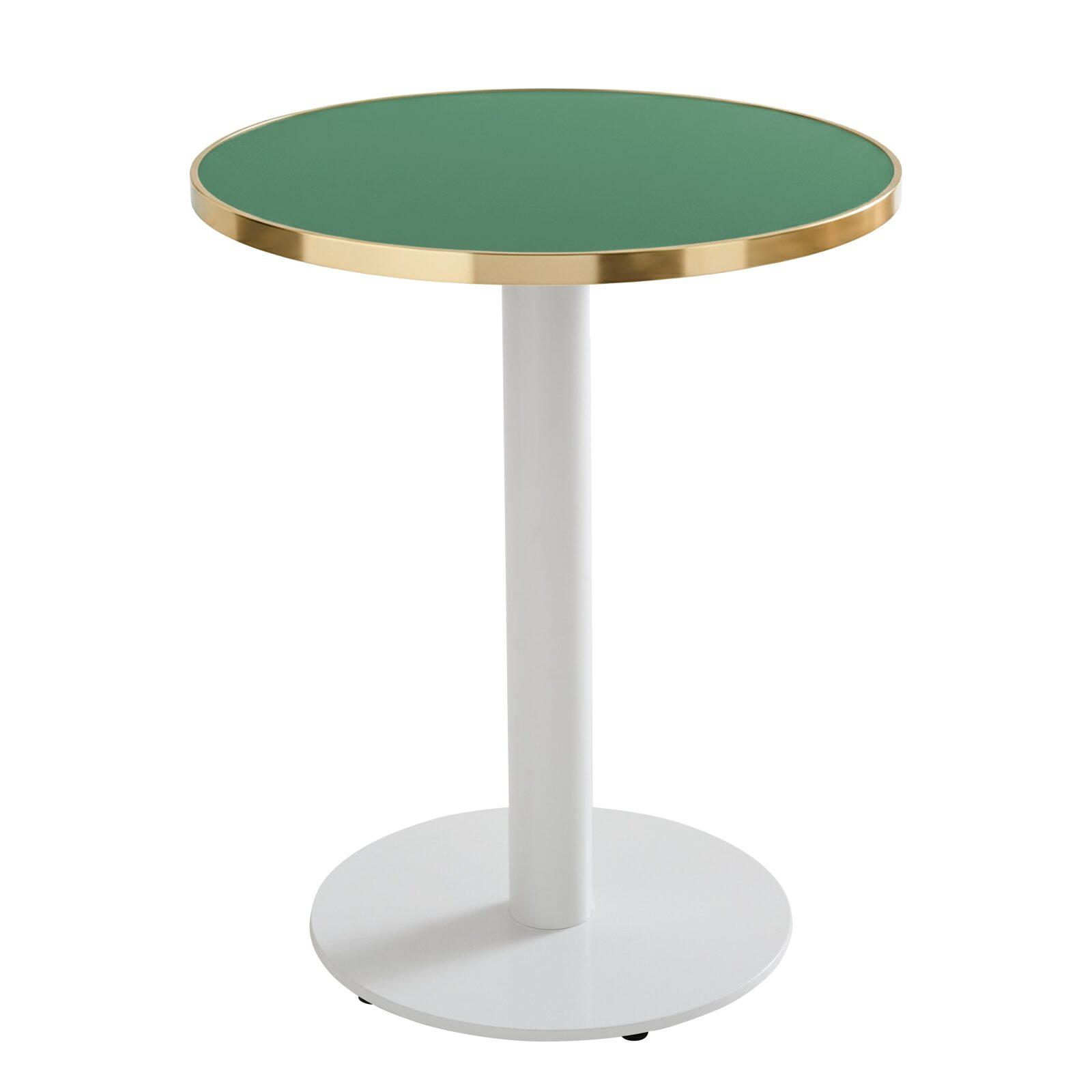 Plateau de table rond en contreplaqué avec revêtement stratifié et bords en aluminium ⌀60 cm
