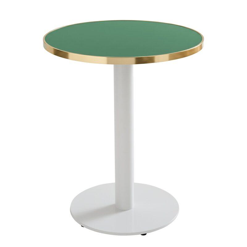 Plateau de table rond en contreplaqué avec revêtement stratifié et bords en aluminium ⌀60 cm (4/6)