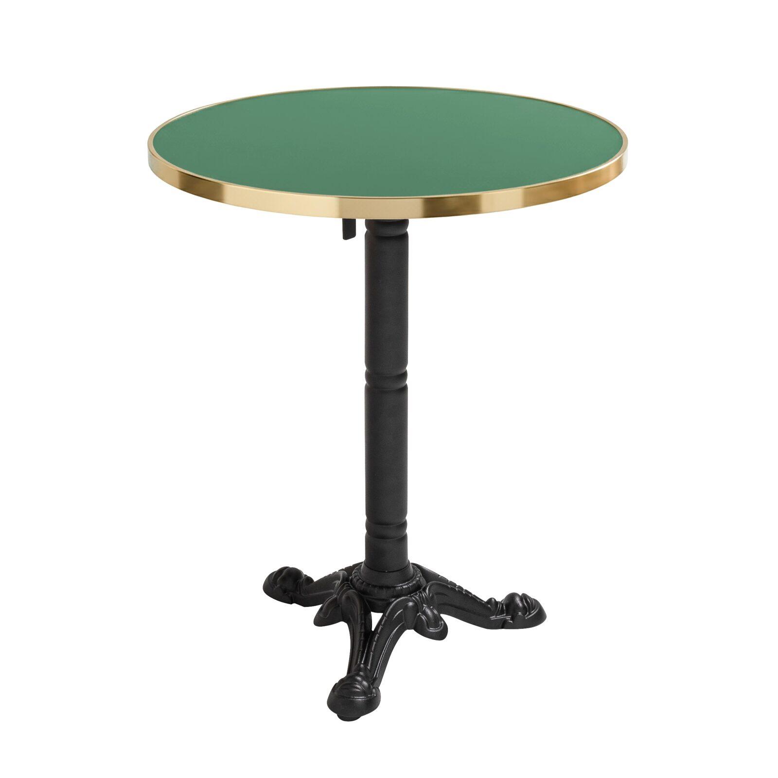 Plateau de table rond en contreplaqué avec revêtement stratifié et bords en aluminium ⌀60 cm