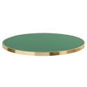 Plateau de table rond en contreplaqué avec revêtement stratifié et bords en aluminium ⌀60 cm
