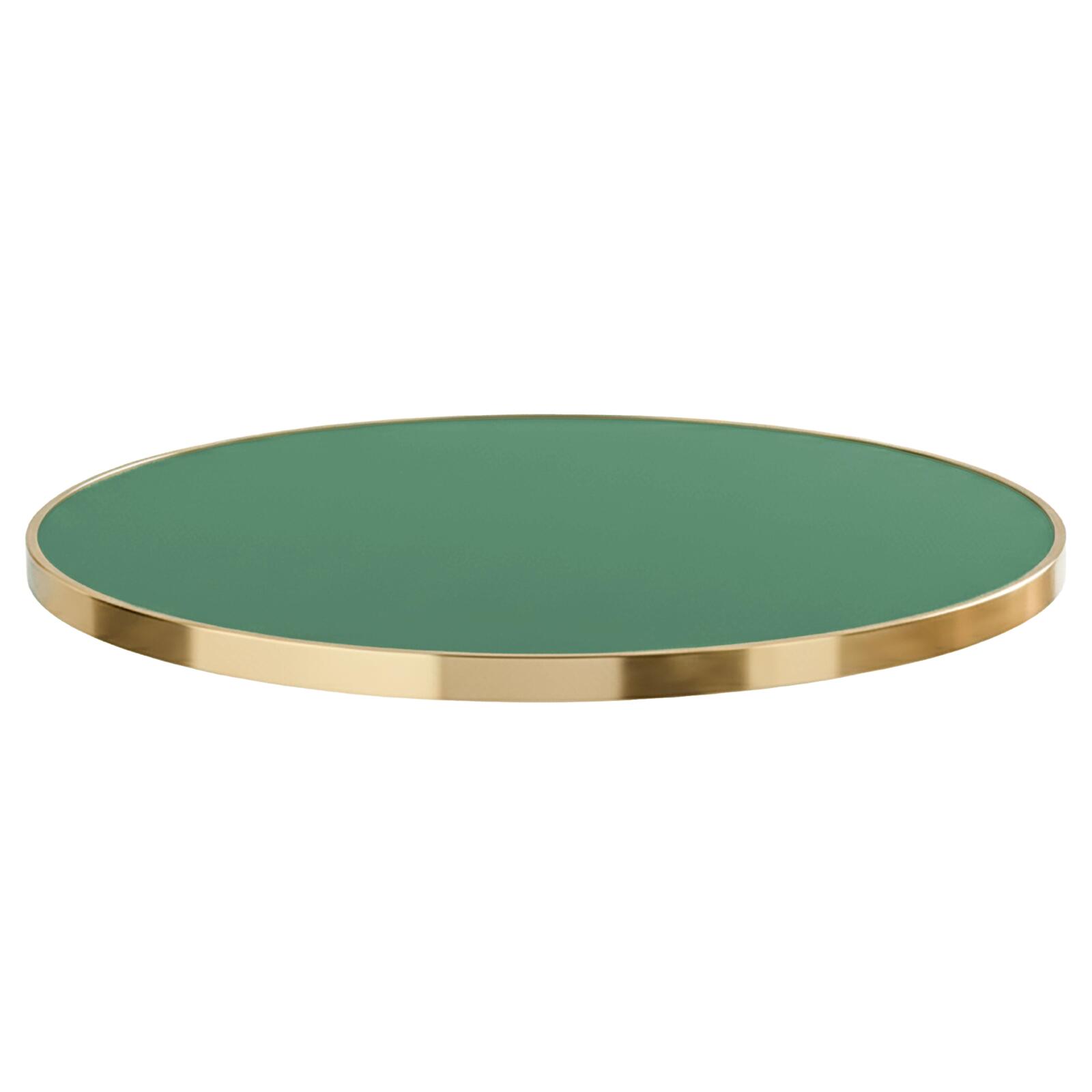 Plateau de table rond en contreplaqué avec revêtement stratifié et bords en aluminium ⌀60 cm