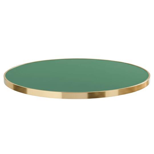 Plateau de table rond en contreplaqué avec revêtement stratifié et bords en aluminium ⌀60 cm | Mobeventpro