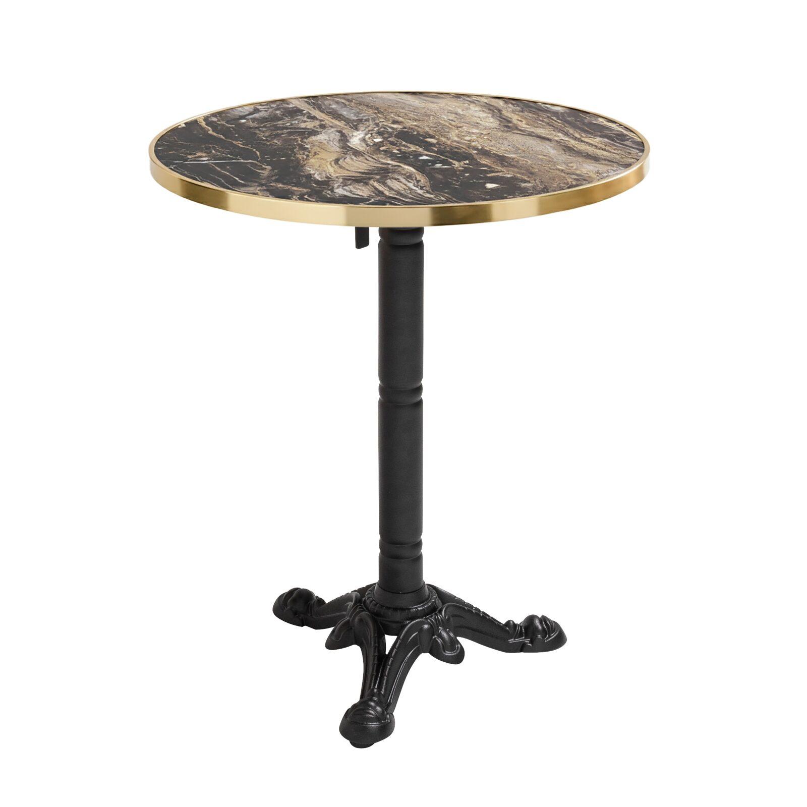Plateau de table rond en contreplaqué avec revêtement stratifié et bords en aluminium ⌀60 cm