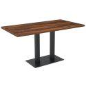 Pied de table de restaurant métal double 72 cm