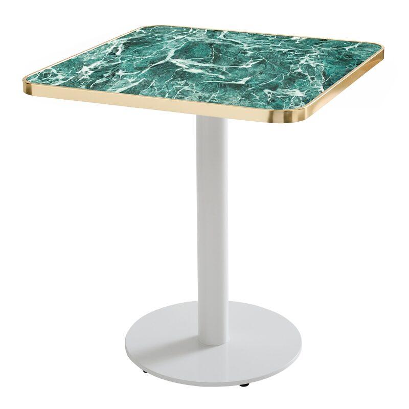 Plateau de table en stratifié 70x70 cm avec bords en aluminium (4/6)