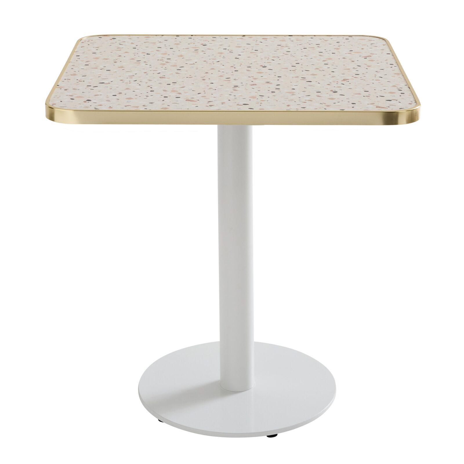 Plateau de table en stratifié 70x70 cm avec bords en aluminium