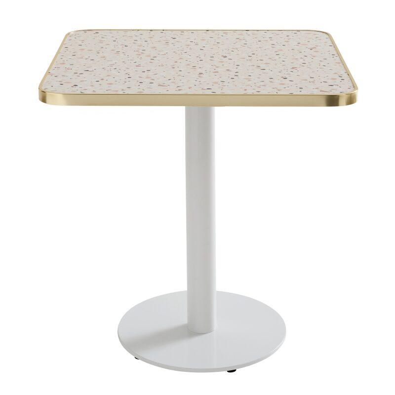 Plateau de table en stratifié 70x70 cm avec bords en aluminium
