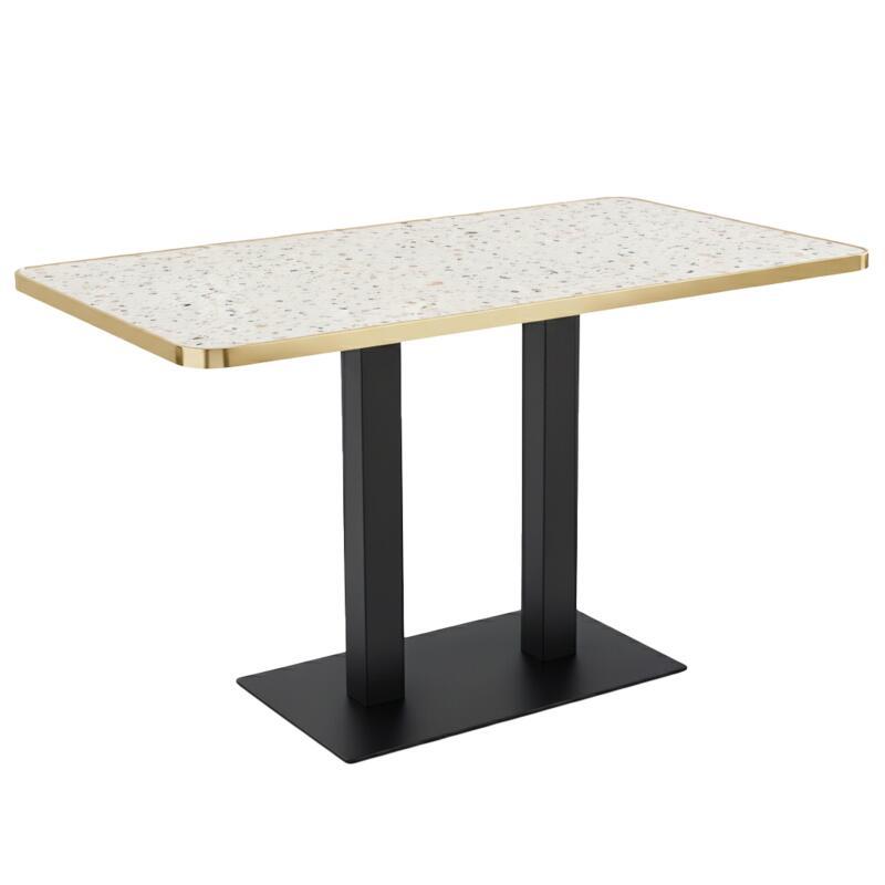 Plateau de table en stratifié 120x60 cm avec bords en aluminium