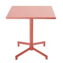 Table de restaurant carrée inclinable en métal 4 personnes 70x70 cm