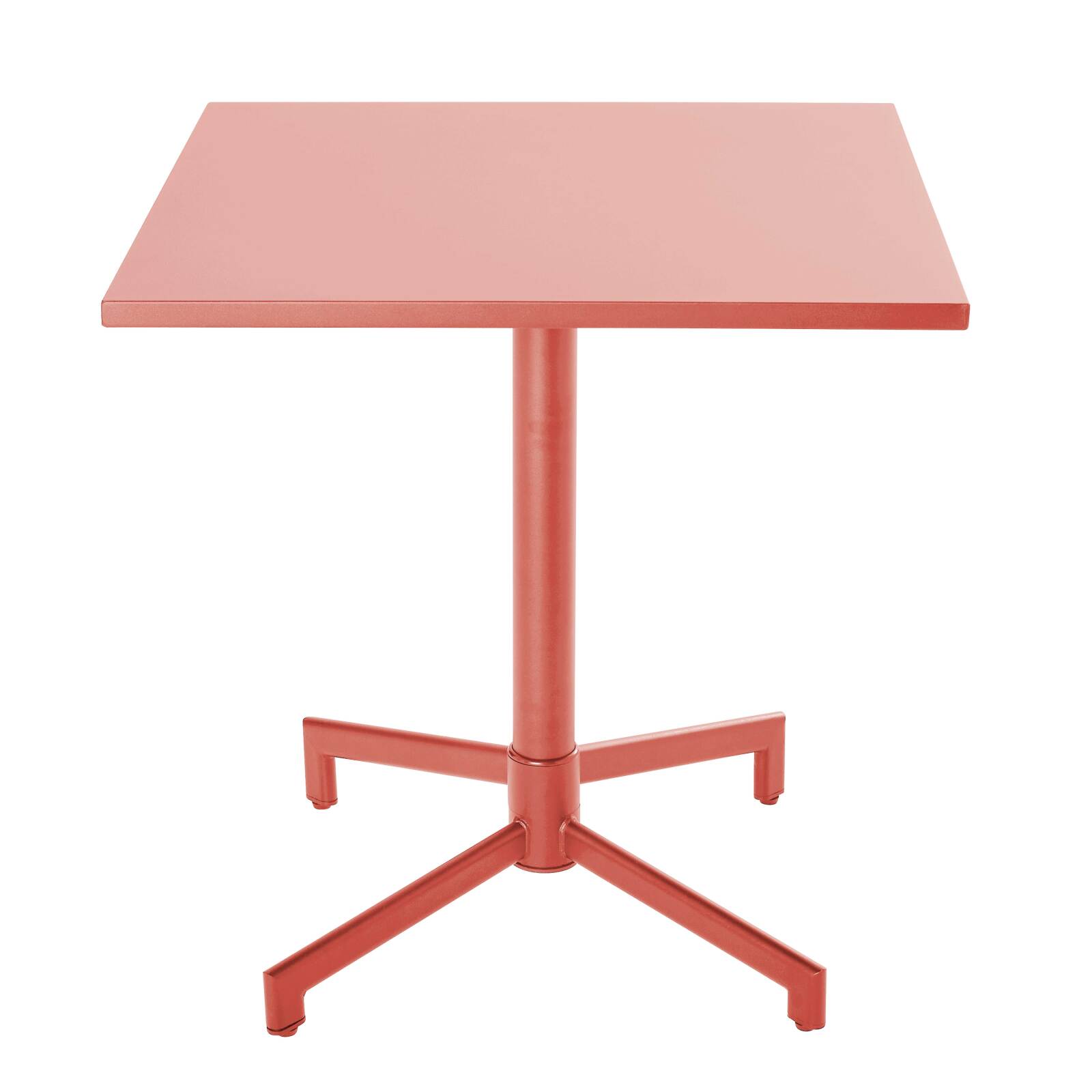 Table de restaurant carrée inclinable en métal 4 personnes 70x70 cm