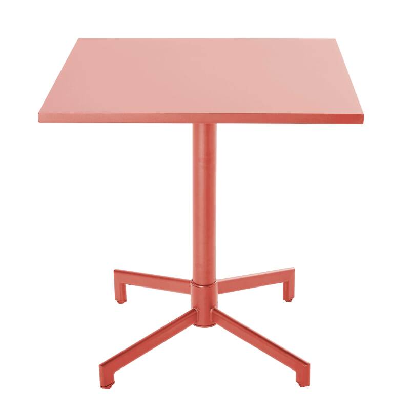 Table de restaurant carrée inclinable en métal 4 personnes 70x70 cm