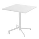 Table de restaurant carrée inclinable en métal 4 personnes 70x70 cm
