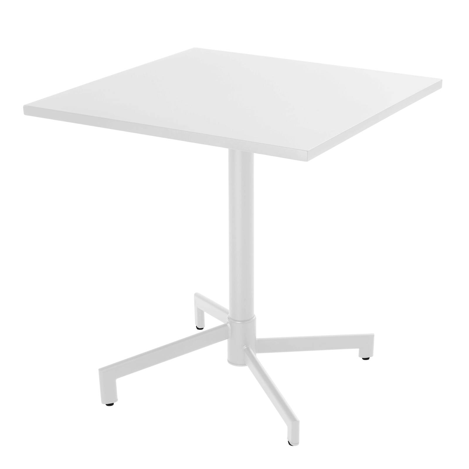 Table de restaurant carrée inclinable en métal 4 personnes 70x70 cm