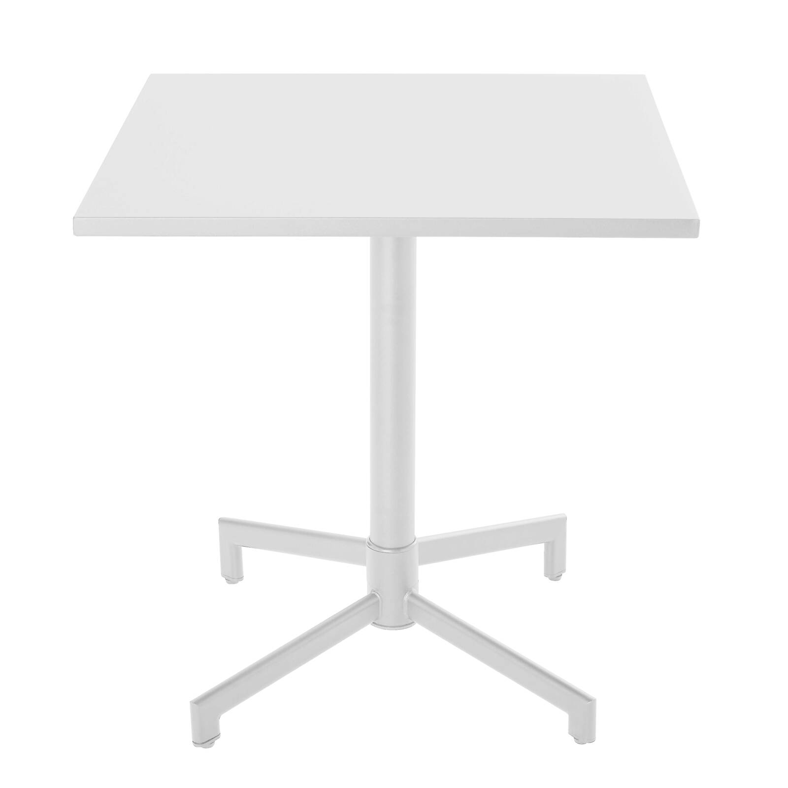 Table de restaurant carrée inclinable en métal 4 personnes 70x70 cm