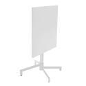 Table de restaurant carrée inclinable en métal 4 personnes 70x70 cm