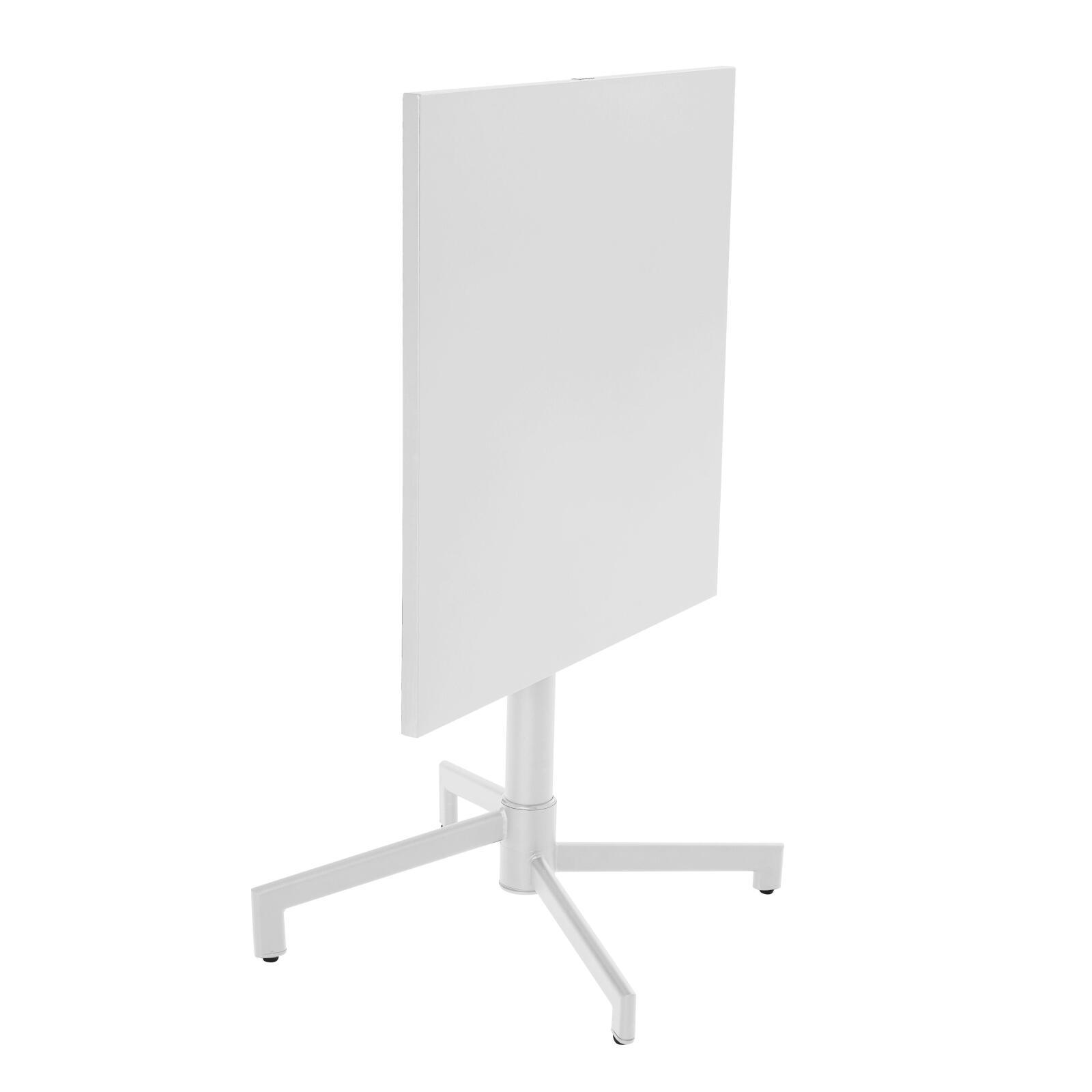 Table de restaurant carrée inclinable en métal 4 personnes 70x70 cm