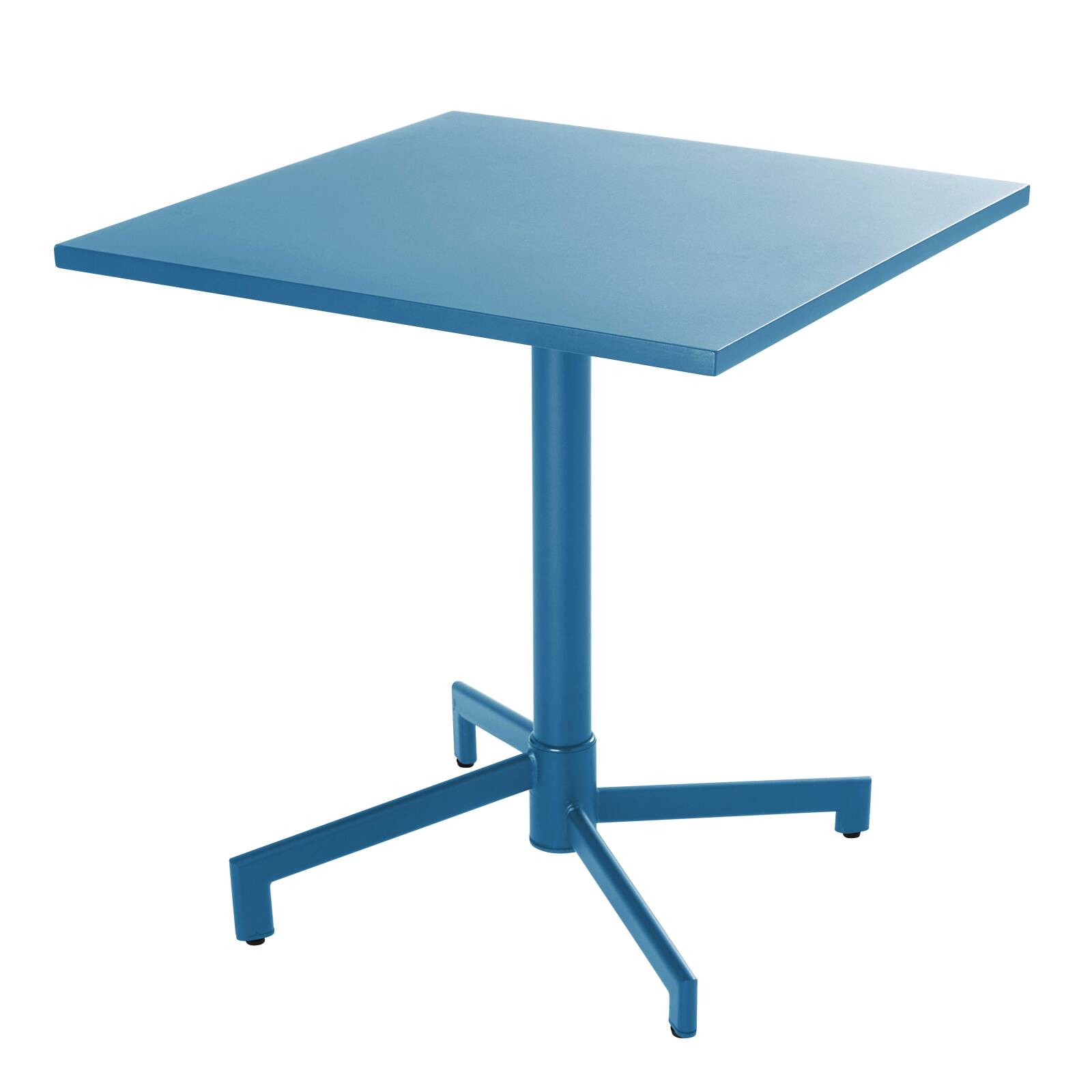 Table de restaurant carrée inclinable en métal 4 personnes 70x70 cm