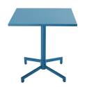 Table de restaurant carrée inclinable en métal 4 personnes 70x70 cm