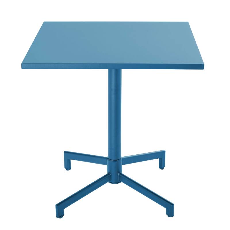 Table de restaurant carrée inclinable en métal 4 personnes 70x70 cm
