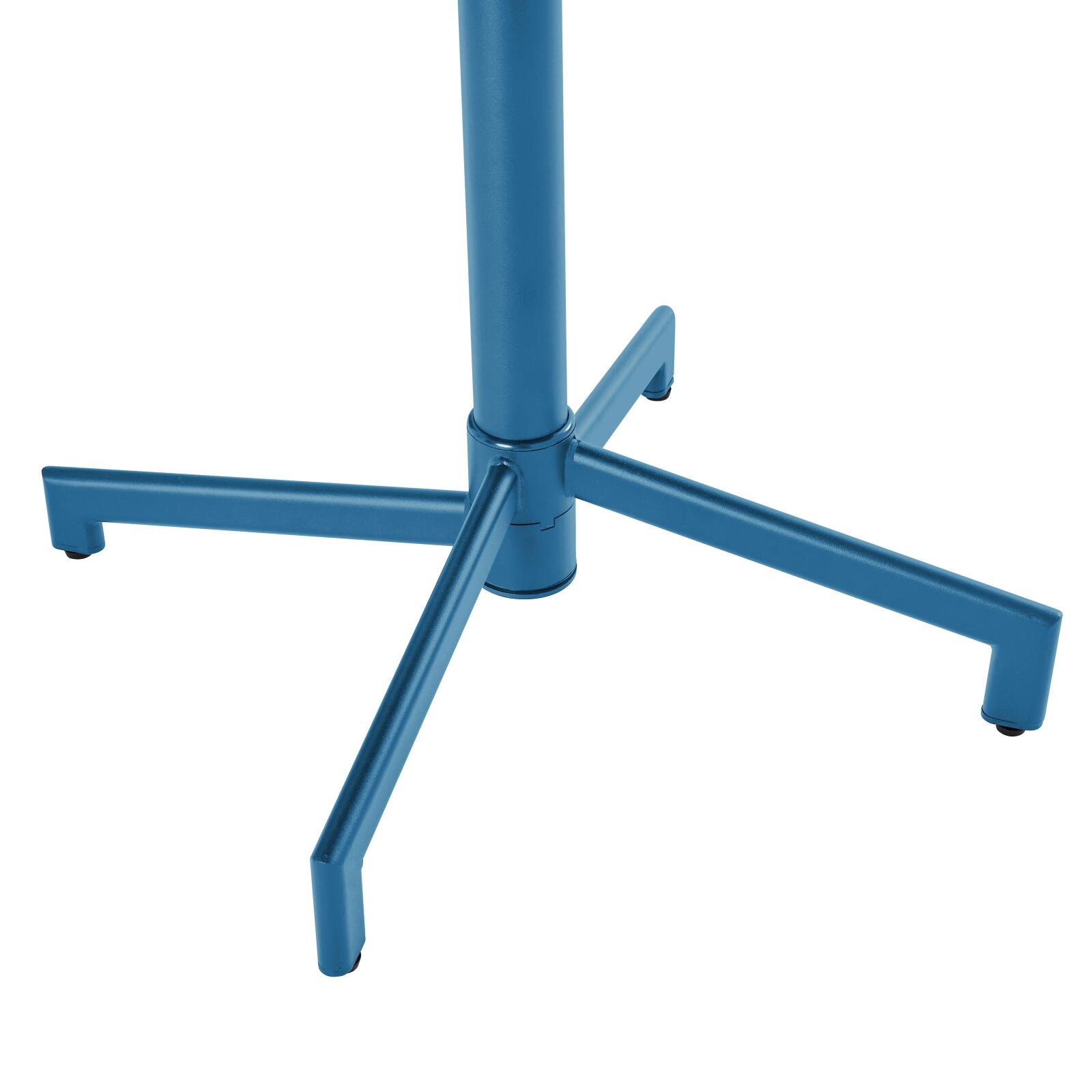 Table de restaurant carrée inclinable en métal 4 personnes 70x70 cm