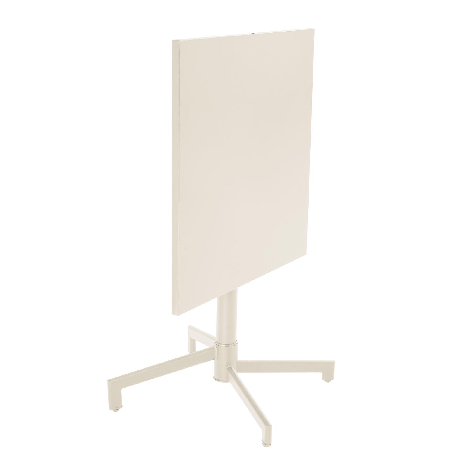 Table de restaurant carrée inclinable en métal 4 personnes 70x70 cm