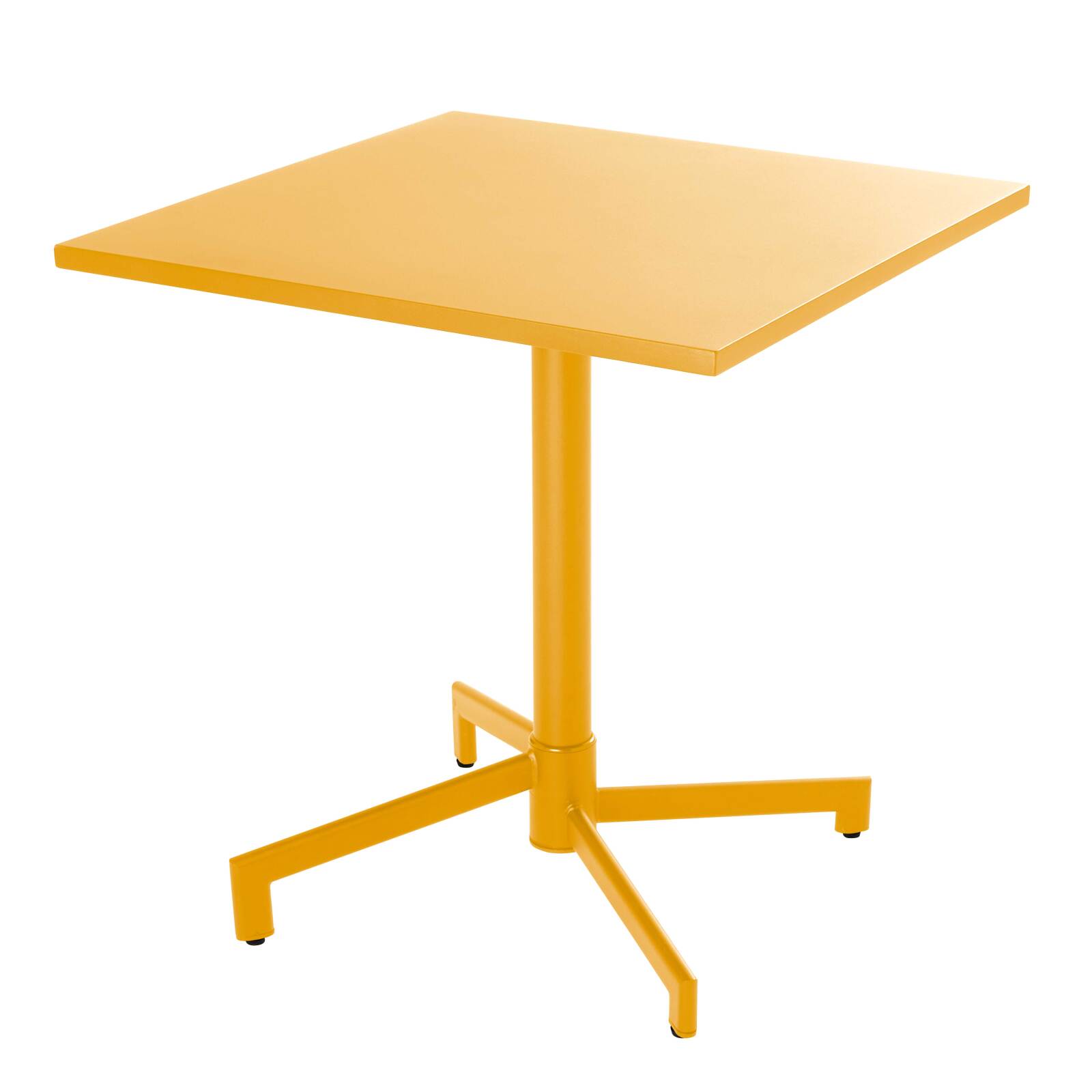 Table de restaurant carrée inclinable en métal 4 personnes 70x70 cm