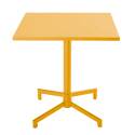 Table de restaurant carrée inclinable en métal 4 personnes 70x70 cm