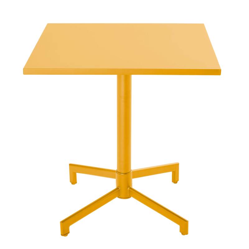 Table de restaurant carrée inclinable en métal 4 personnes 70x70 cm