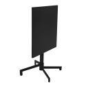 Table de restaurant carrée inclinable en métal 4 personnes 70x70 cm