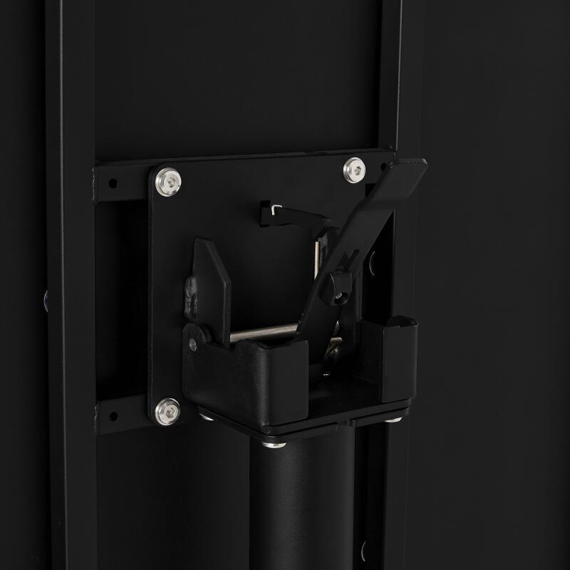 Table de restaurant carrée inclinable en métal 4 personnes 70x70 cm