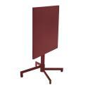 Table de restaurant carrée inclinable en métal 4 personnes 70x70 cm