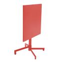 Table de restaurant carrée inclinable en métal 4 personnes 70x70 cm