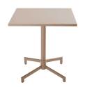 Table de restaurant carrée inclinable en métal 4 personnes 70x70 cm