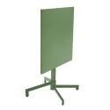 Table de restaurant carrée inclinable en métal 4 personnes 70x70 cm