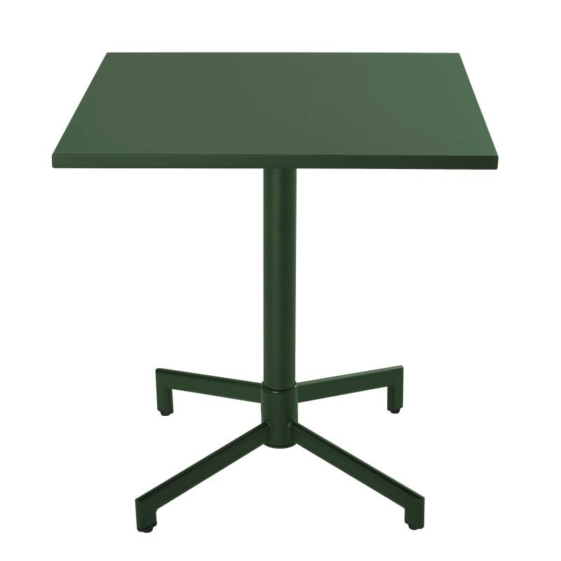 Table de restaurant carrée inclinable en métal 4 personnes 70x70 cm