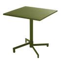 Table de restaurant carrée inclinable en métal 4 personnes 70x70 cm