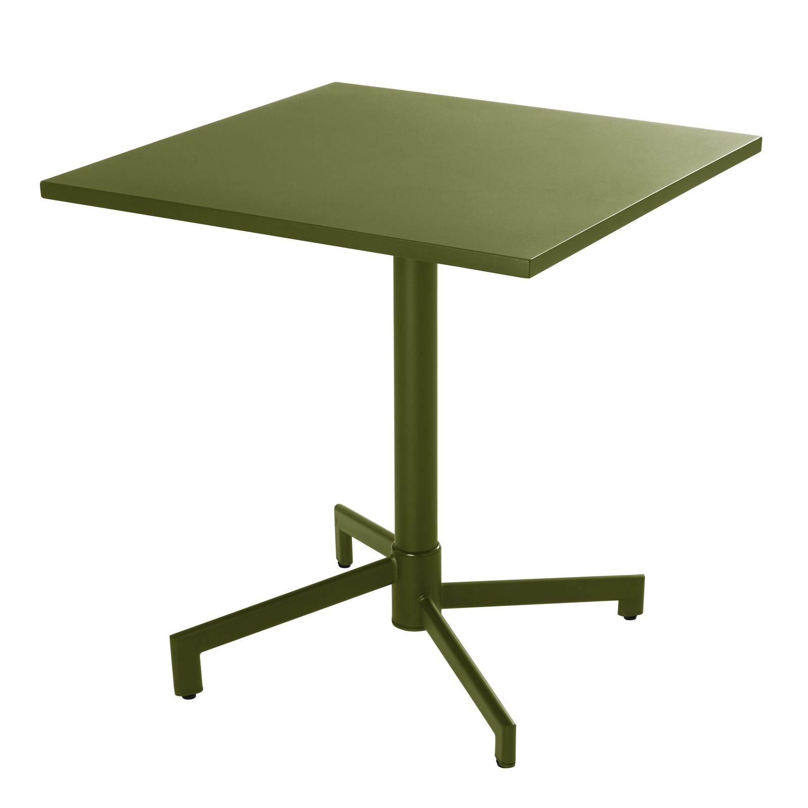 Table de restaurant carrée inclinable en métal 4 personnes 70x70 cm