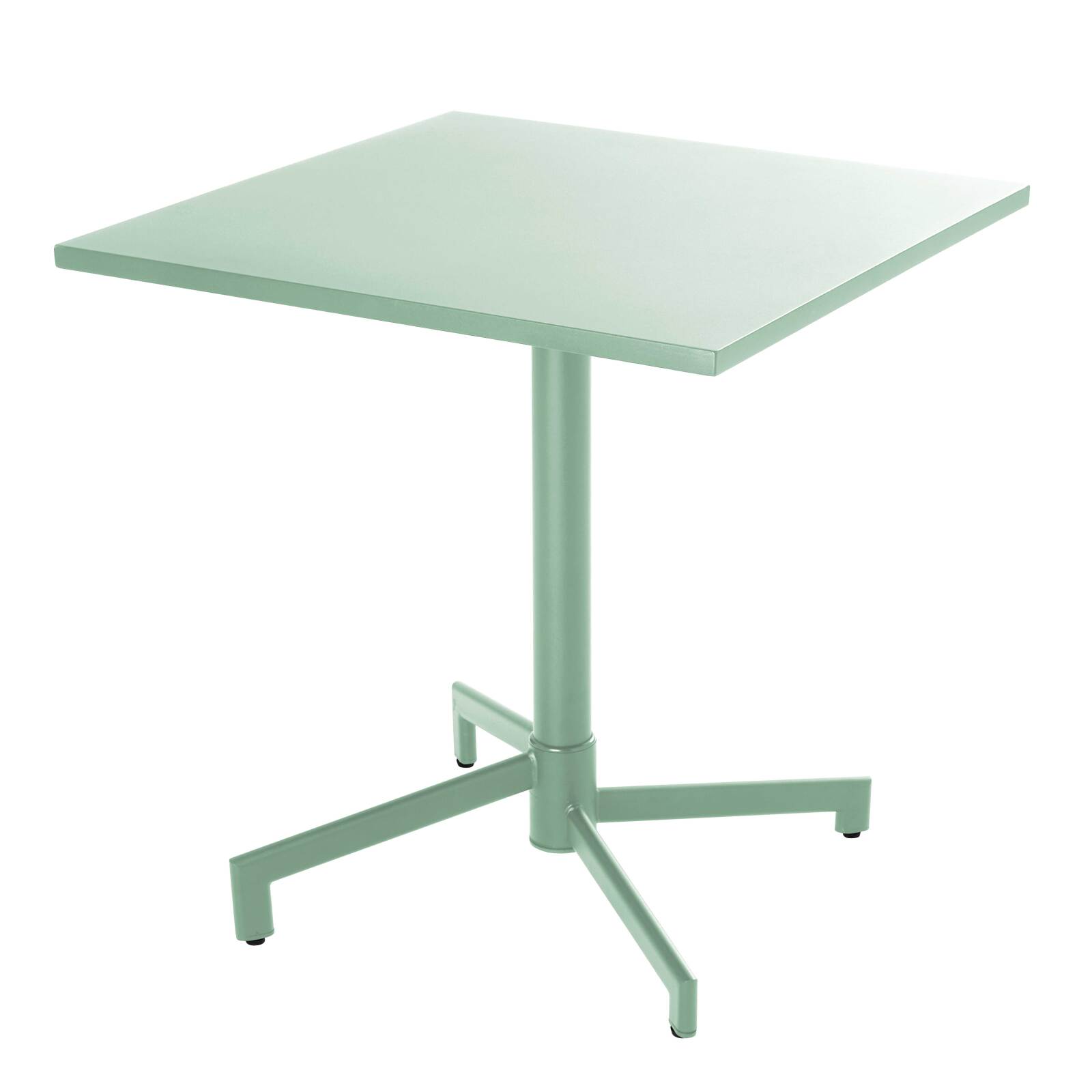 Table de restaurant carrée inclinable en métal 4 personnes 70x70 cm