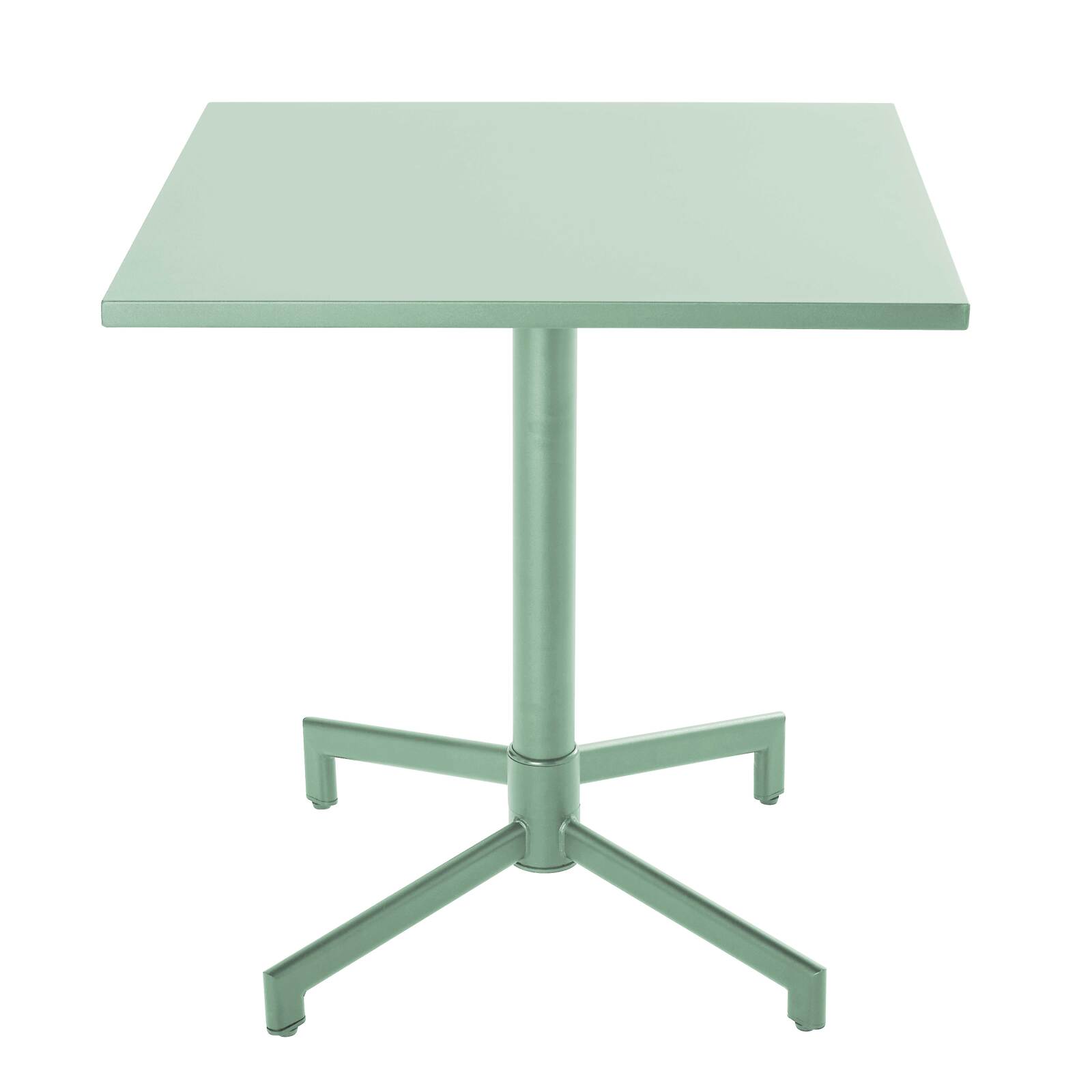 Table de restaurant carrée inclinable en métal 4 personnes 70x70 cm