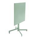 Table de restaurant carrée inclinable en métal 4 personnes 70x70 cm