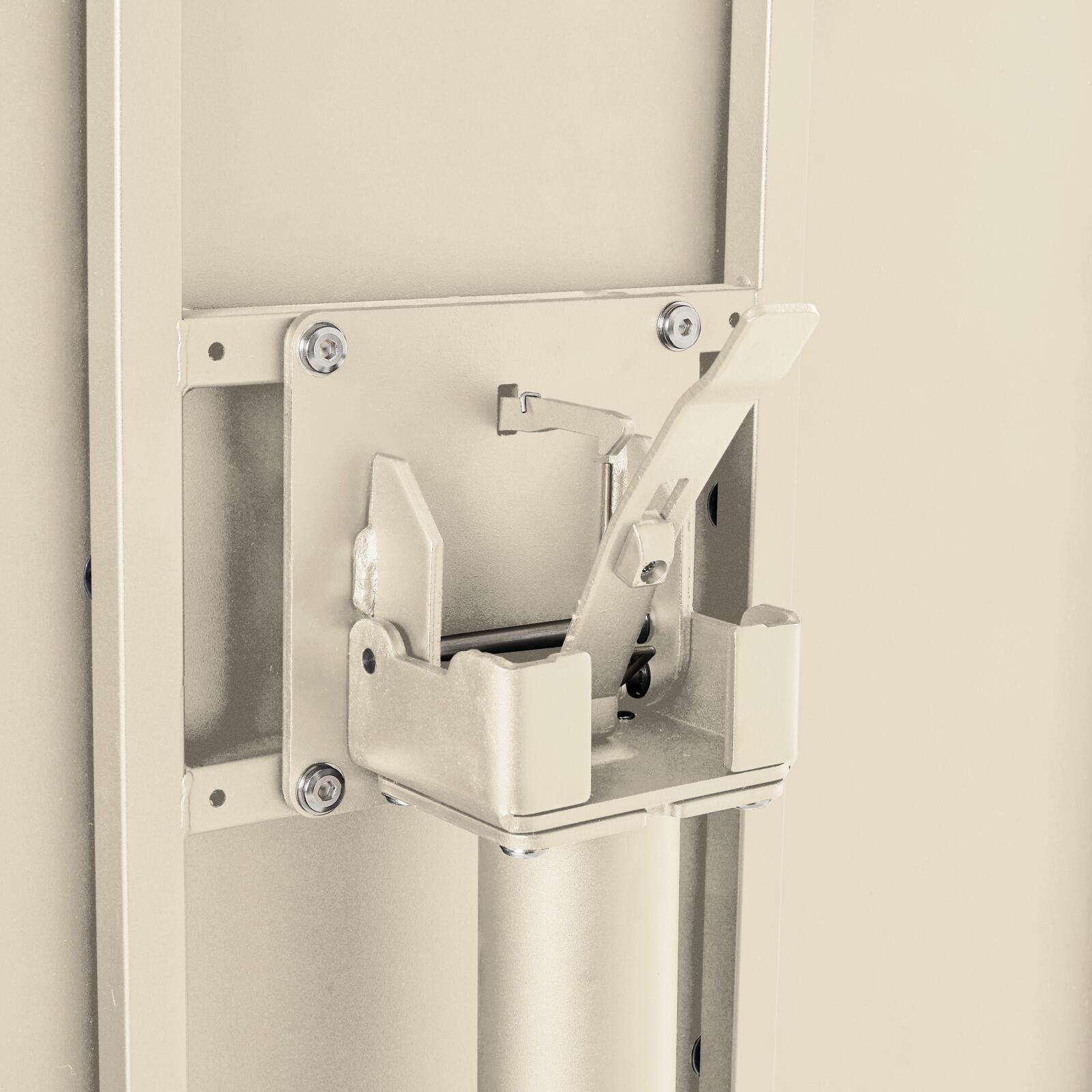 Table de restaurant carrée inclinable en métal 4 personnes 70x70 cm