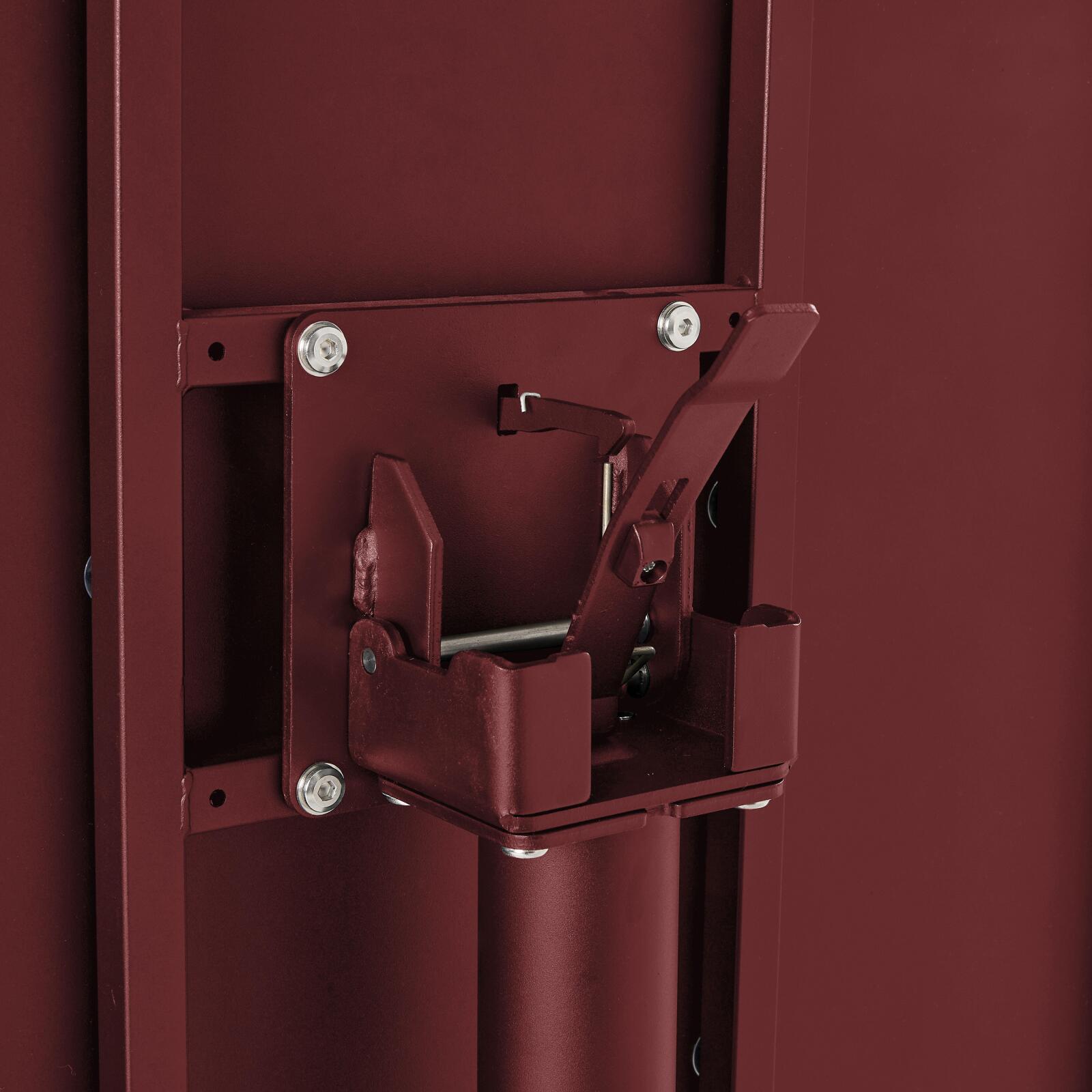 Table de restaurant carrée inclinable en métal 4 personnes 70x70 cm