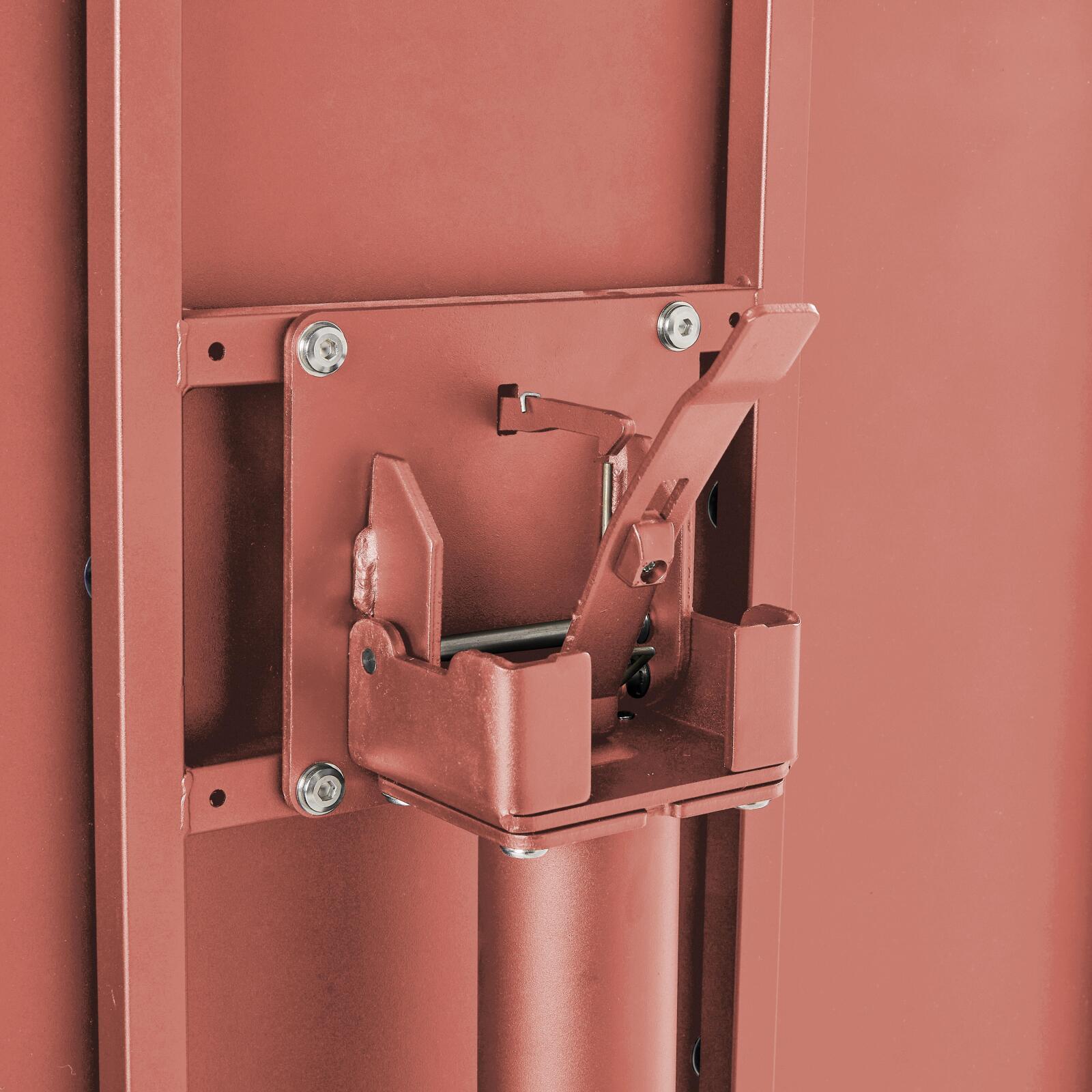 Table de restaurant carrée inclinable en métal 4 personnes 70x70 cm