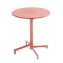 Table de restaurant bistrot ronde inclinable en métal 4 personnes Ø70x72 cm