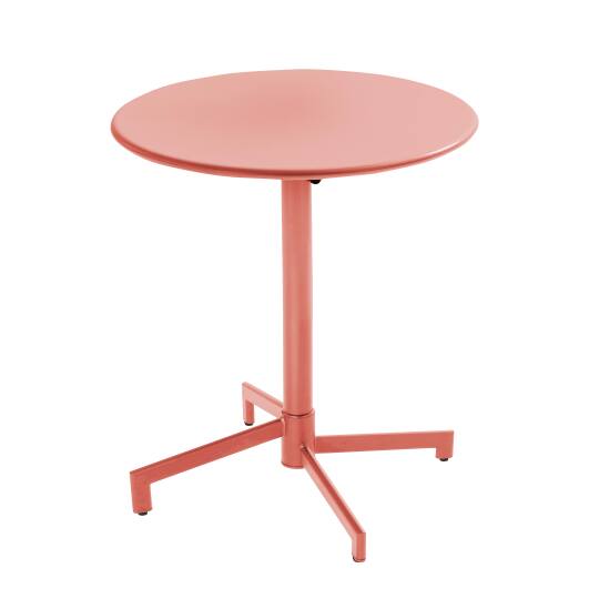Table de restaurant bistrot ronde inclinable en métal 4 personnes Ø70x72 cm