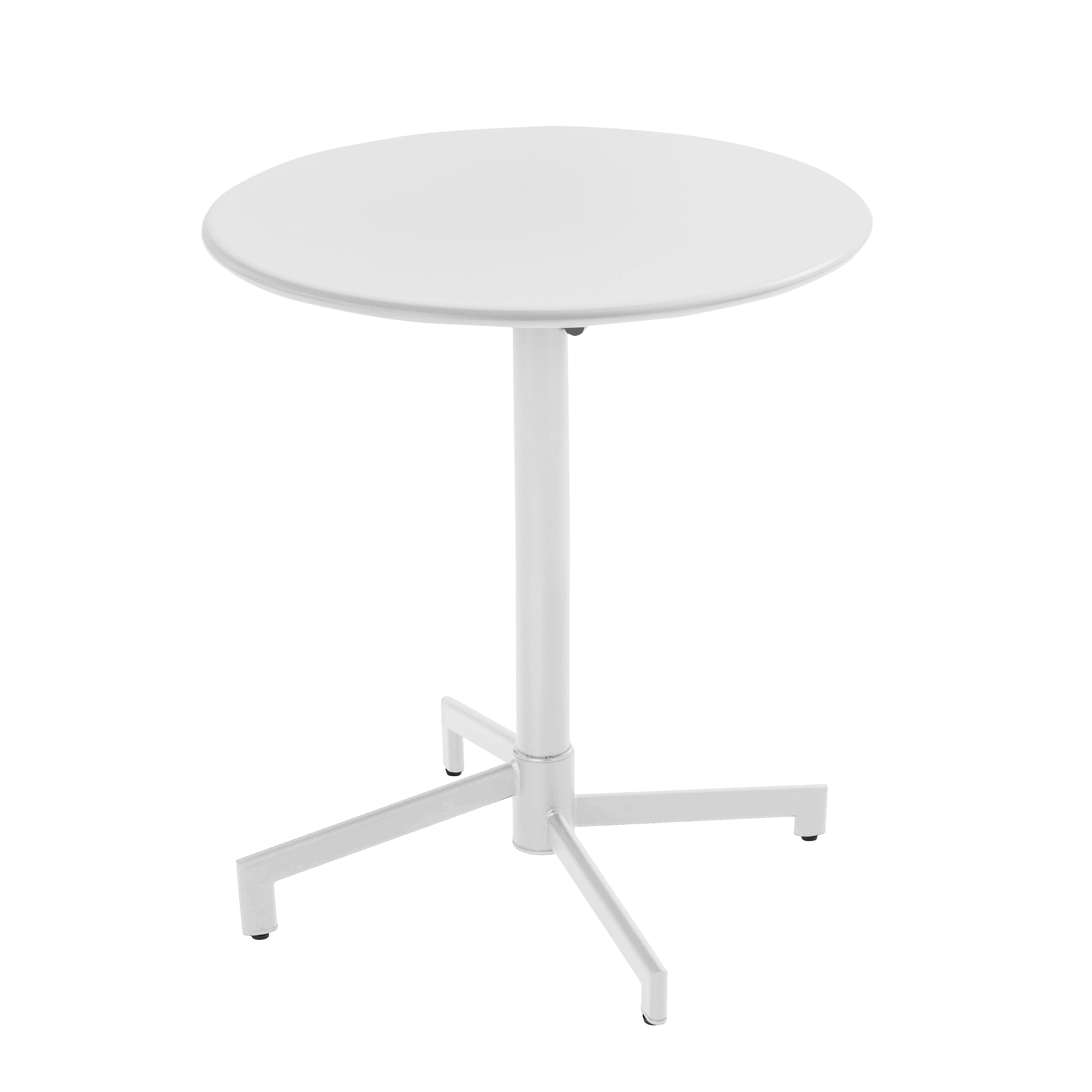 Table de restaurant bistrot ronde inclinable en métal 4 personnes Ø70x72 cm