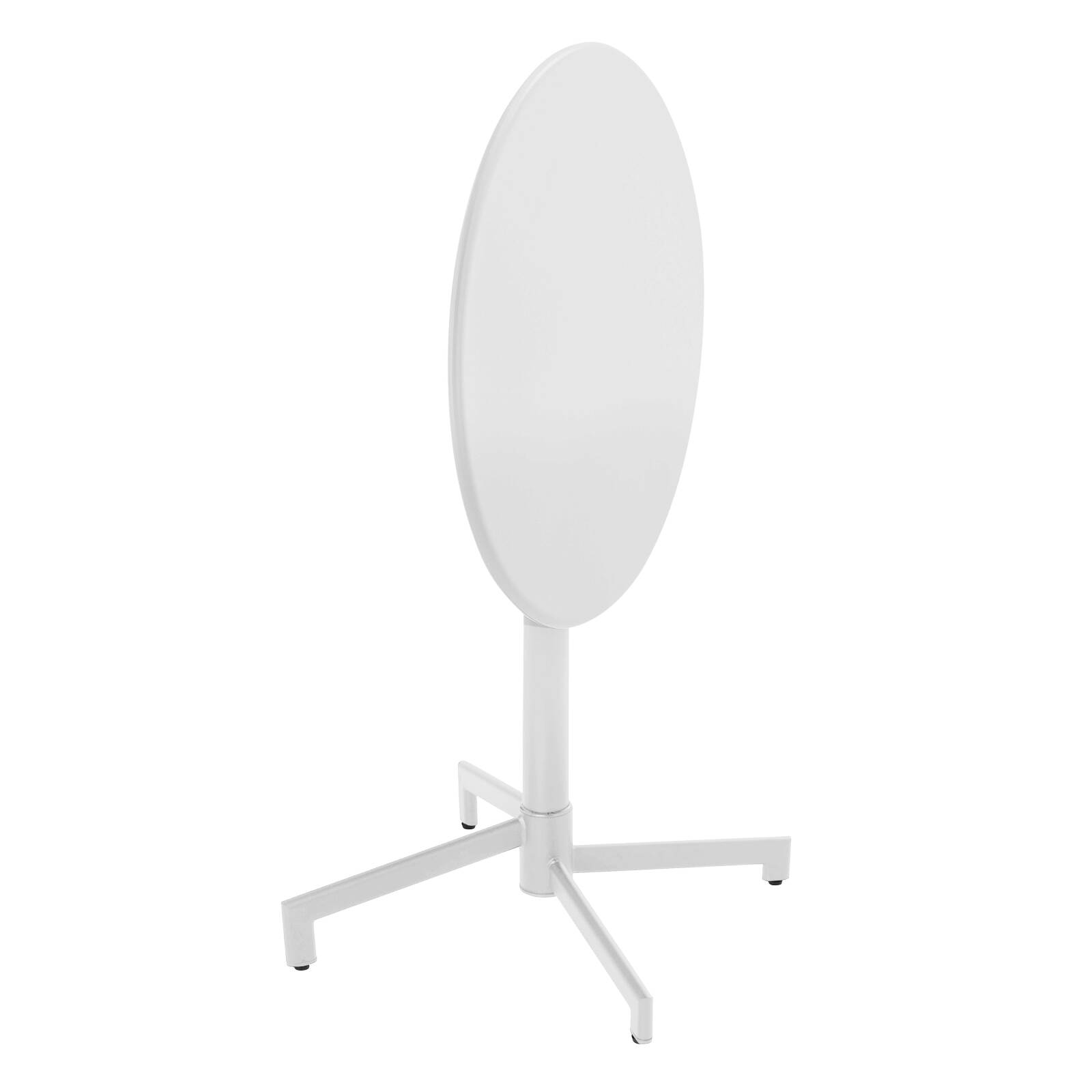 Table de restaurant bistrot ronde inclinable en métal 4 personnes Ø70x72 cm