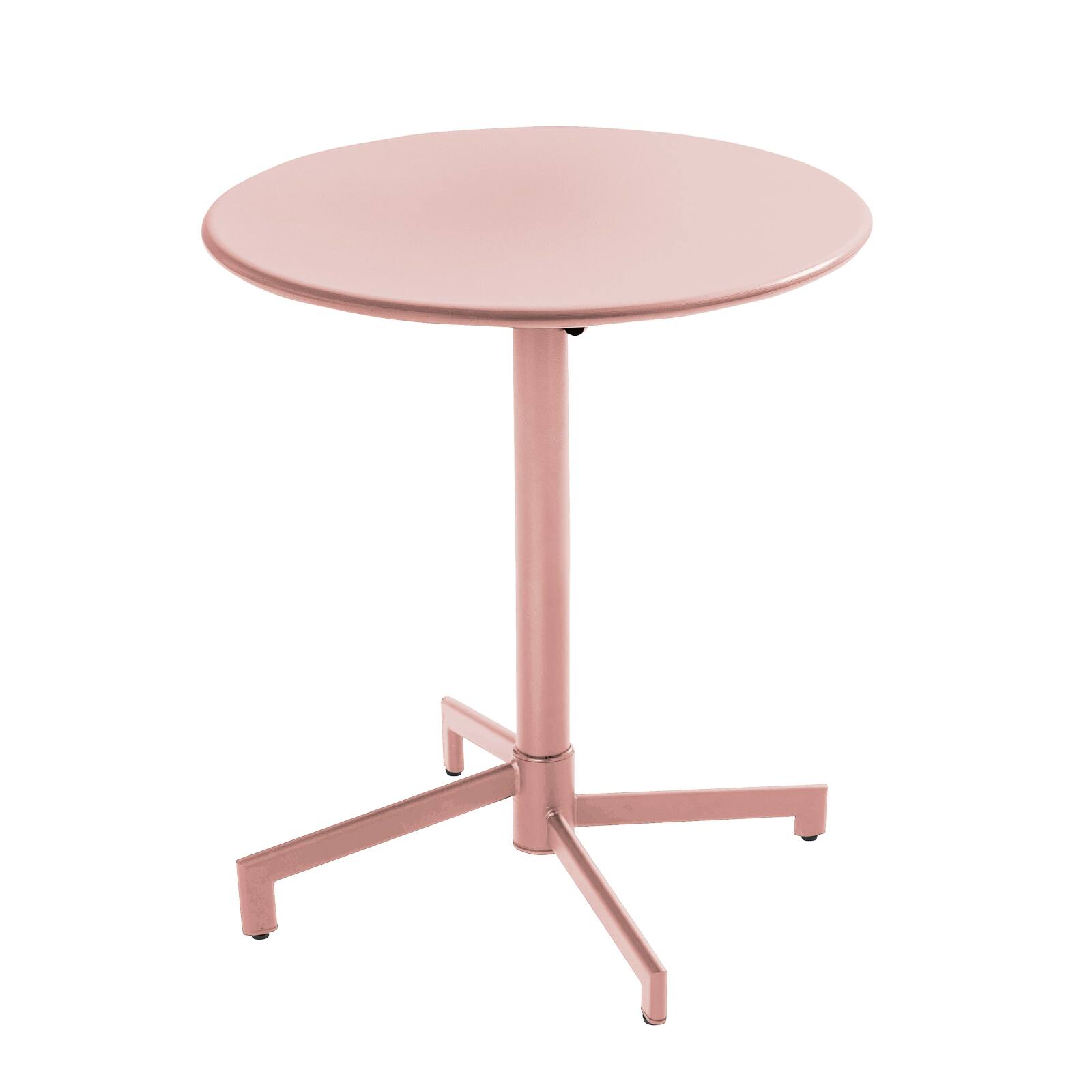Table de restaurant bistrot ronde inclinable en métal 4 personnes Ø70x72 cm
